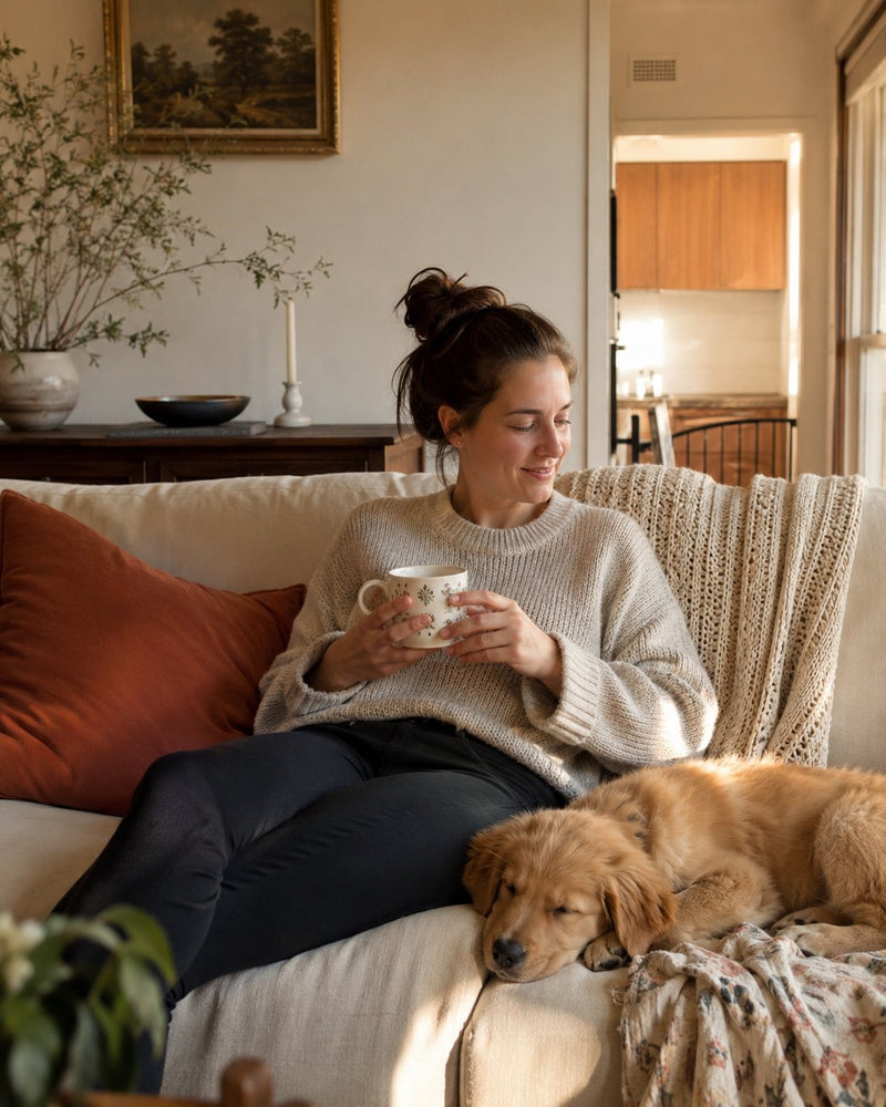 Peaceful home with puppy