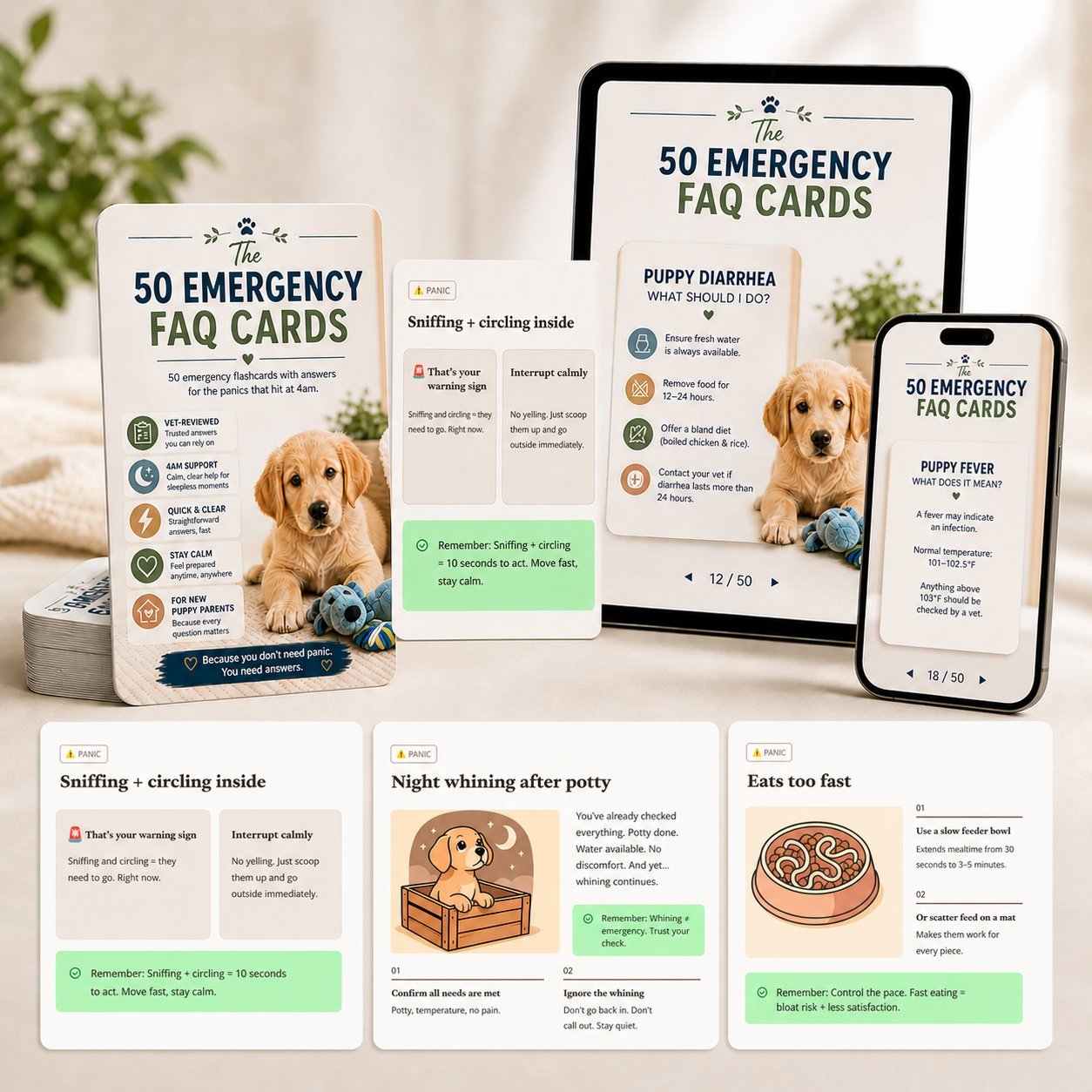 50 Emergency FAQ Cards